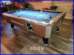 7' VALLEY PANTHER COMMERCIAL COIN-OP POOL TABLE MODEL ZD11- New Blue Cloth