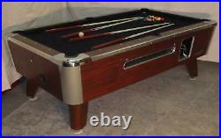 7' Valley Commercial Coin-op Pool Table Model Zd-4 New Black Cloth