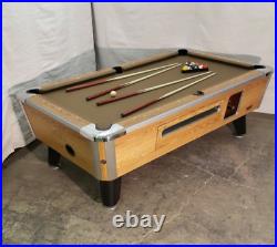 7' Valley Commercial Coin-op Pool Table Model Zd-6 New Taupe Cloth