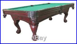 7 foot POOL TABLE withBALL &CLAW LEG BOCA RATON by BERNER BILLIARDS CHERRY NEW