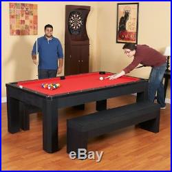7 ft Pool Table Tennis Dining Top 2 Storage Bench Accessories Park Avenue Play
