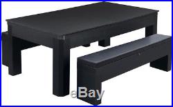7 ft Pool Table Tennis Dining Top 2 Storage Bench Accessories Park Avenue Play