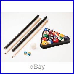 7ft Billiard Pool Table with Accessories 2 Chalk Triangle 2 Cues and Ball Set