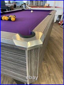 7ft FMF Tournament Pro Zebrano Pub Style Slate Bed Pool Table Fast Delivery