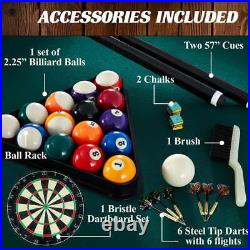 84 Arcade Pool Table Billiard Dartboard Accessories Indoor Sport Bonus Game Set