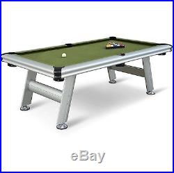 87 Outdoor Billiard Pool Table Weather Resistant Aluminum Outdoor Game Fun New