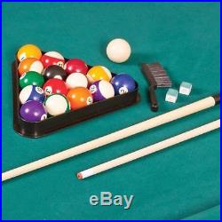 87 Pool Game Table Billiard Billiards Set Light Cues Balls Chalk Triangle NEW