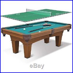 87 Sinclair Billiard Pool Table with 3-Piece Table Tennis Top Game Room New