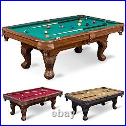 87 inch Billiard Table, Claw Leg Bar-Size Indoor Pool Table Tan Felt