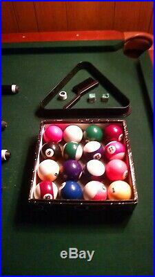 87in Pool Table 7 Foot Billiard Man Cave Essential Accessories Fancy 87 in Cloth
