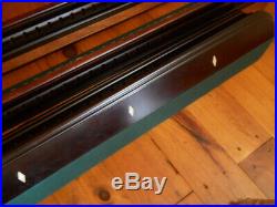 8' 1 thick Slate Pool Table with cue sticks, balls, rack in very good condition