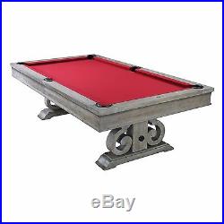 8' Barnstable Slate Pool Table with Weathered Oak Finish Dining Top Included