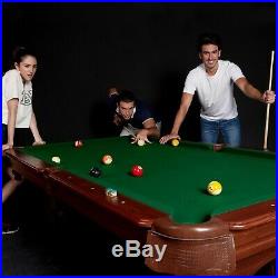 8' Billiard Table Family Game Room Pool Table with Balls Cues Rack