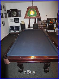 8' Brunswick Avalon Pool Table, Light, Rack, Upgrades
