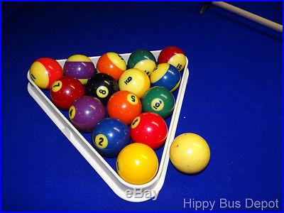 8' CONNELLY Black Lacquered Mirror Pool Table 2 sets Balls, Sticks & Stand Light