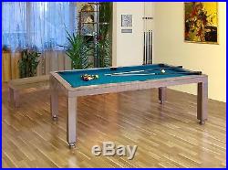 8' Convertible Pool Billiard Table (Slate) 3 in 1, dining/desk/game fusion table