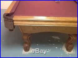 8 FT. Slate Pool Table Silverthorne Furniture / Belvidere Oak PRICED TO SELL