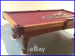 8 FT. Slate Pool Table Silverthorne Furniture / Belvidere Oak PRICED TO SELL