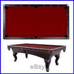 8 Feet Billiards Cloth Pool Table Felt Burgundy Superior Stretching Capability
