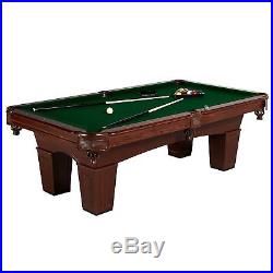 8-Foot Billiard Pool Table Set Game Room 2 Cue Sticks, Triangle Rack. Balls