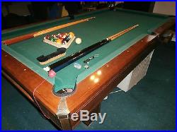 8-Foot Brunswick Lancer Mahogany Pool Table