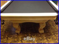 8' Foot Slate Pool Table / 3pc 1 Slate / Maple Hardwood EXCELLENT CONDITION