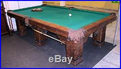 8' Hand-Crafted Rustic Log Pool / Billiard Table for Log Home / Cabin Wild West