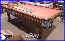 8' Oak Olhausen pool table Excellent Amazing Price NO reserve + Accessories