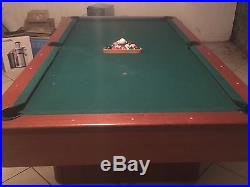 8' Pool Table with Solid Wood Finish