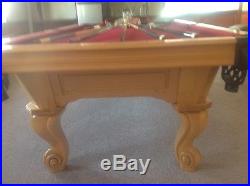 8' Slate Pool Table with ping pong table top & all accessories