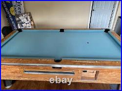 8' Valley Pool Table with RidgeBackRails and Pro Cut Pockets