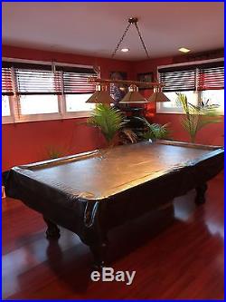 8 foot 3 piece slate pool table