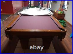 8 foot slate pool table