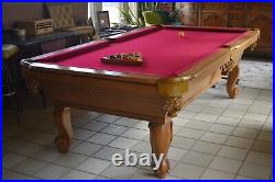 8 ft Connelly Gold Oak Pool Table Regulation size