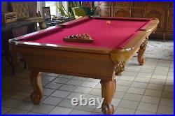 8 ft Connelly Gold Oak Pool Table Regulation size