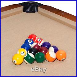 8ft billiard pool table cue sticks ball set brush triangle rack chalk bars