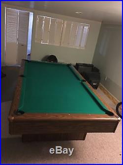 8ft slate pool table with cover and balls
