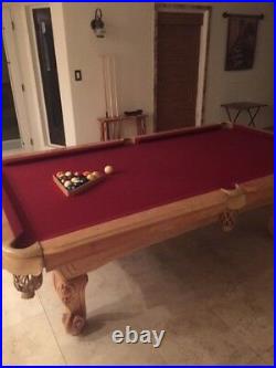$949 Pool Table (100 X 55 X 32) + 3 cues, stand, balls, rack