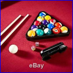 96 Pool Table Billiard Billiards WithAccessories Game Room Man Cave Black/Red