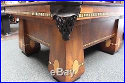 9' Antique 1928 Brunswick Pool Table The Medalist