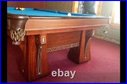 9' Brunswick-Balke-Collender Co. Arcade 4 Legs 1915-1920 Antique Pool Table
