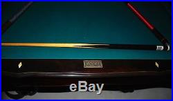 9' Brunswick Billiards Mahogany Burl Slate Ganmes Pool Table with Accessories