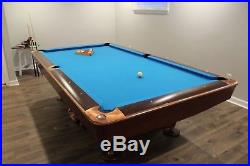 9' Brunswick Gold Crown IV Pool Table, Brunswick Centennial Billiards Balls Incl