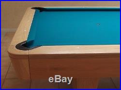 9' Diamond Professional Pool Table and Light Light Oak