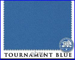 9 Simonis 860 TOURNAMENT BLUE Pool Table Felt Cloth With Pre Cut Rails