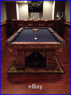 9' Wild West Hand-Crafted Rustic Pool / Billiard Table for Log Home / Cabin