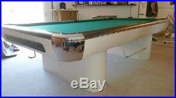 9 foot Pool Table White Global Centennial Commercial Grade Luxury Edition
