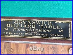 9 ft. Antique Brunswick Kling Pool Table