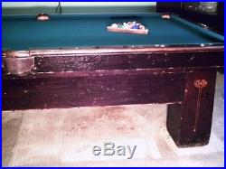 9 ft Antique Brunswick Pool Table