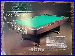 9 ft Brunswick Gold Crown III Pool table